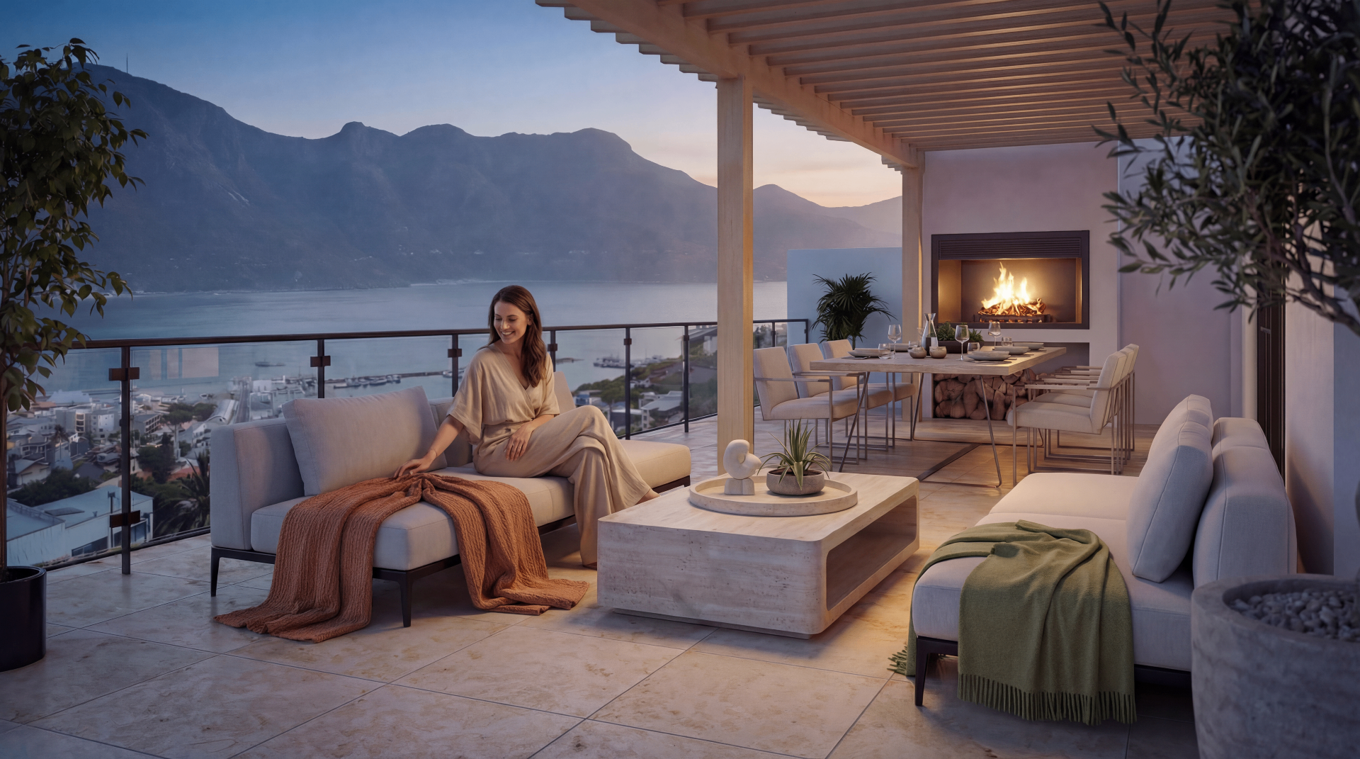 Mountain Terrace — Blue Hour