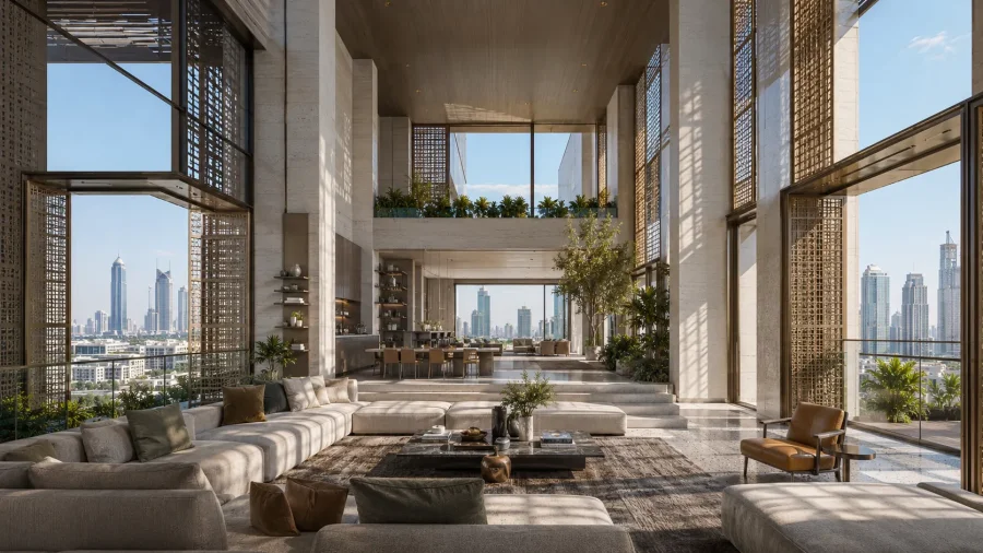 Skyline Penthouse — Interior architectural rendering